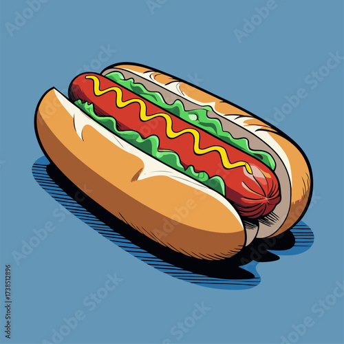 delicious hotdog illustration