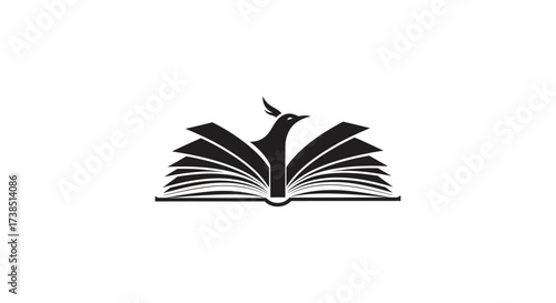 Phoenix book logo symbolizing knowledge wisdom and rebirth in education and literature
