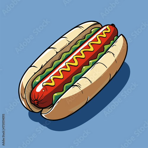 delicious hotdog illustration