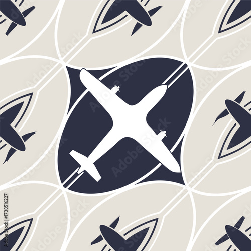 abstract seamless pattern with waves