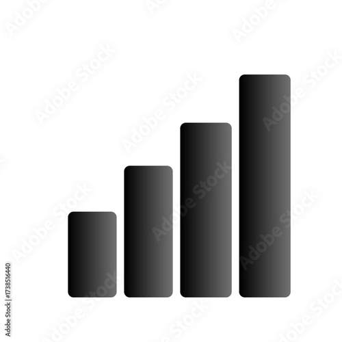 Dynamic growth chart showing progressive success, great for business presentations and financial reports, indicating positive trends and upward progress