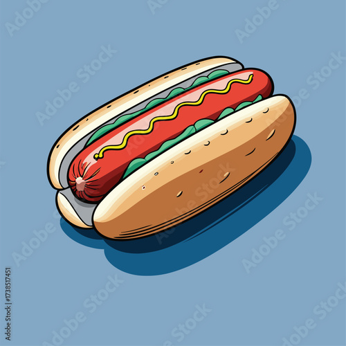 delicious hotdog illustration