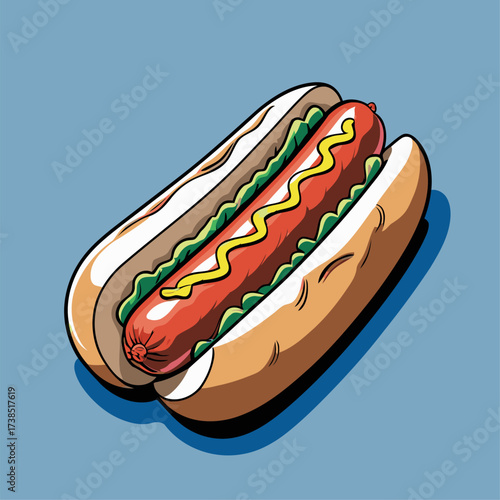 delicious hotdog illustration