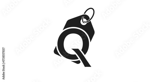 Stylish logo design featuring the letter Q integrated with a price tag icon