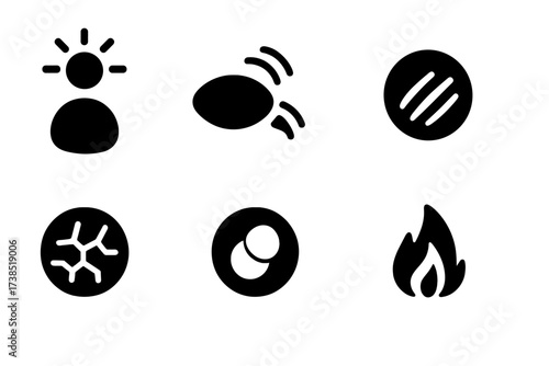 Irritation Symptoms Icons.