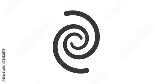 Elegant minimalist spiral illustration conveying movement and flow with simplicity and visual