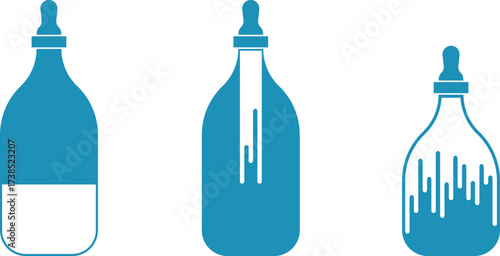 Milk bottles, glass baby food bottles with suction cups