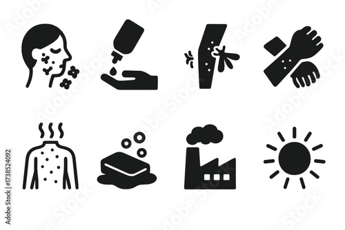 Irritation Causes Icons.