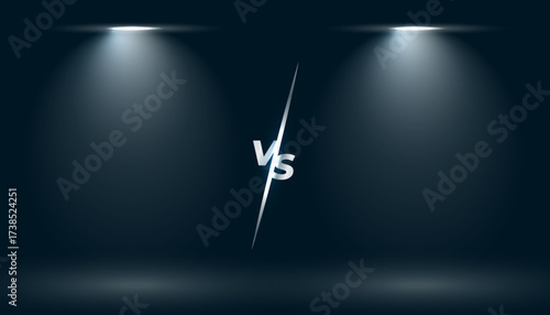 Dramatic versus symbol illuminated by spotlights on dark background
