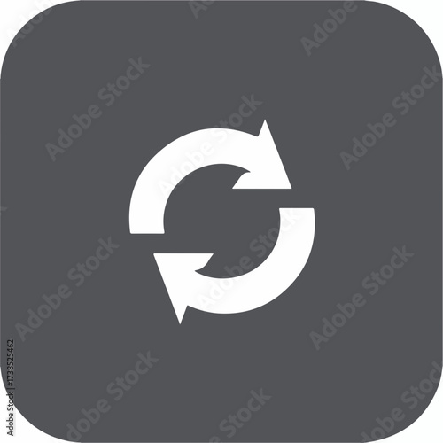 Circular Sync Icon in Flat Duotone