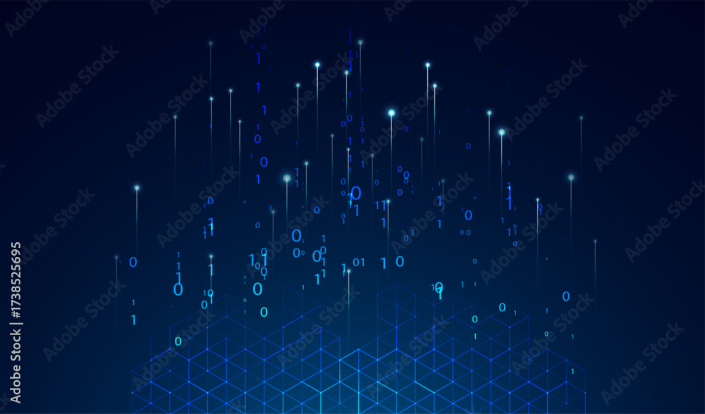 Obraz premium Abstract data transmission visualization. Big data analytics representation. Futuristic network. Graphic concept for your design