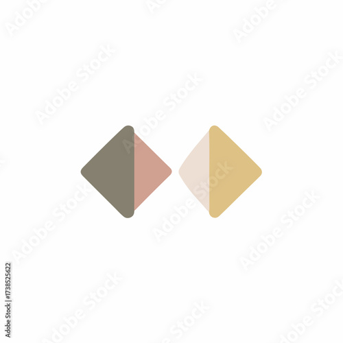 Geometric Rewind Flat Icon in Muted Colors