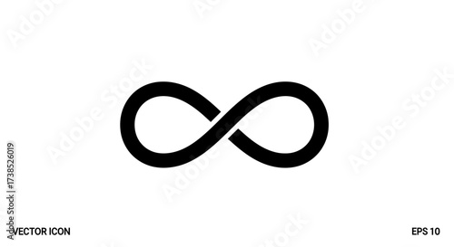 A minimalistic and elegant infinity symbol vector design for endless possibilities