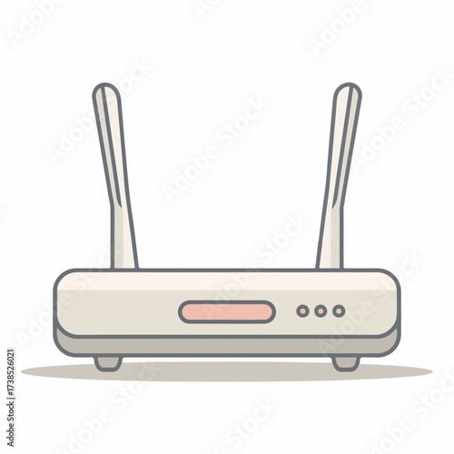 Modern Router Icon in Muted Colors