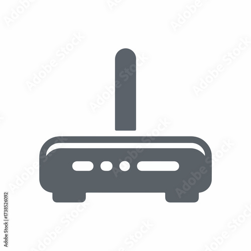 Modern Router Device Glyph Icon Design