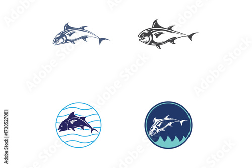 Tuna Fish and Marlin Logo Collection