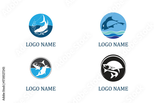Golden Carp Logo – Decorative Aquatic Illustration