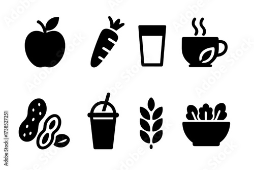 Wellness Food Icons.