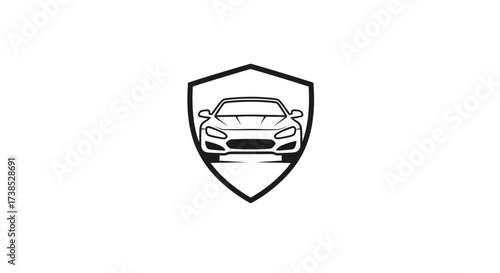 Car Badge Vector Illustration for Automotive Design, Branding, and Repair Services Promotion