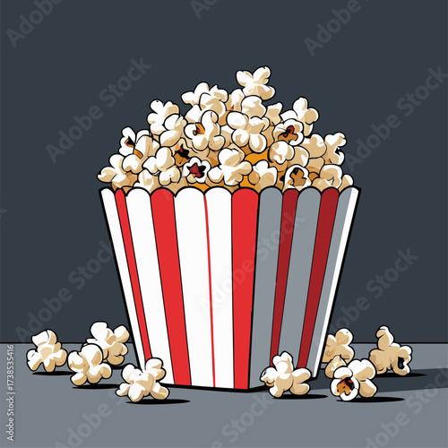 illustration of delicious popcorn