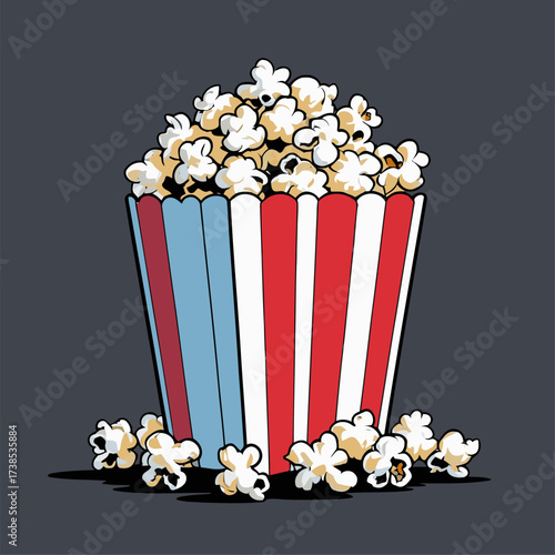 illustration of delicious popcorn