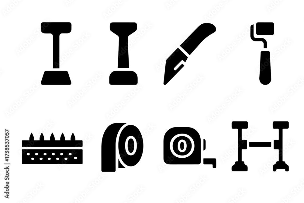 Obraz premium Carpet Tool Icons.