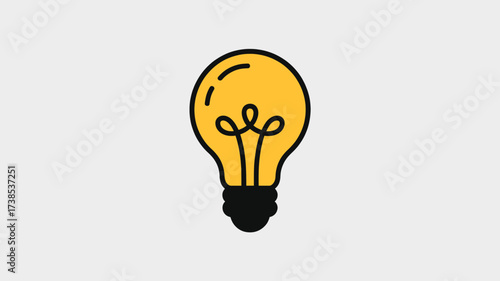 Light bulb illustration symbolizing innovation and creativity on a clean perfect for presentations and educational materials showcasing bright ideas and solutions