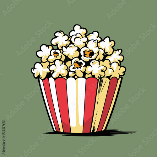 illustration of delicious popcorn