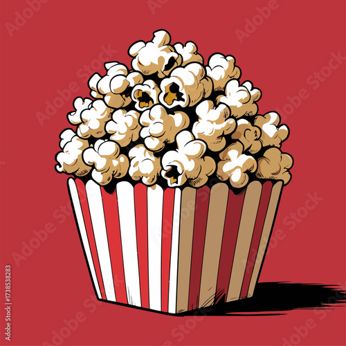 illustration of delicious popcorn
