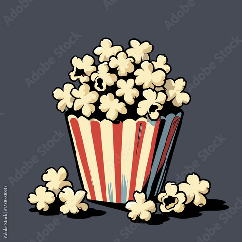 illustration of delicious popcorn