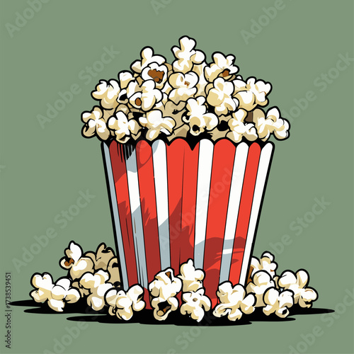 illustration of delicious popcorn