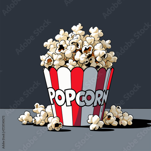 illustration of delicious popcorn