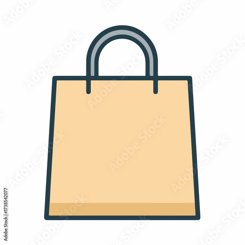 Elegant Shopping Bag Icon in Duotone