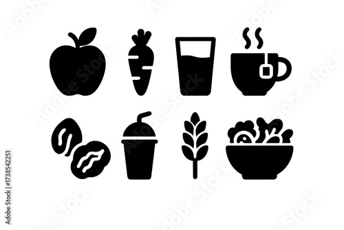 Wellness Food Icons.