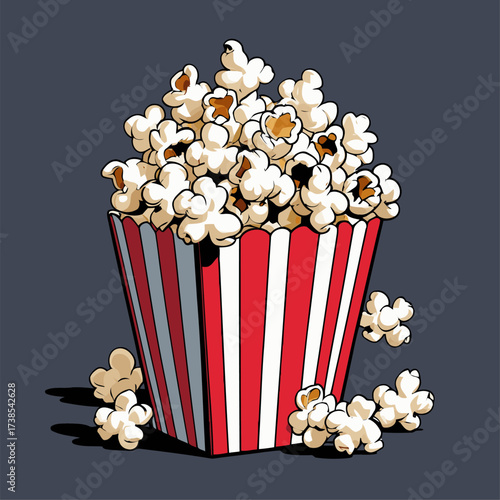 illustration of delicious popcorn