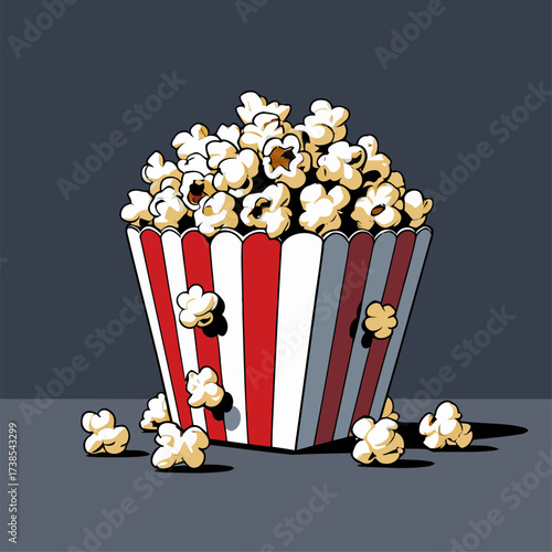 illustration of delicious popcorn