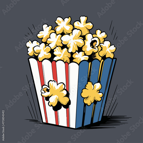 illustration of delicious popcorn