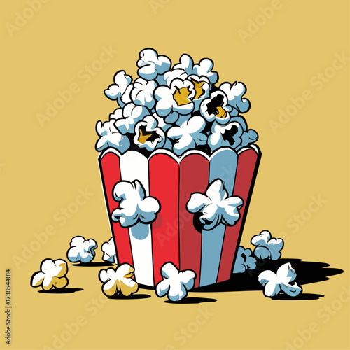 illustration of delicious popcorn