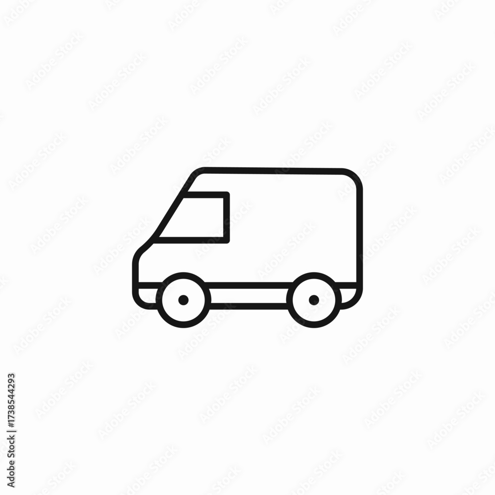 Fototapeta premium cargo van icon sign vector