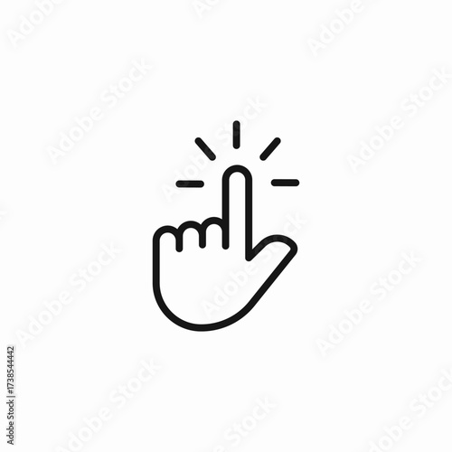 click and tap icon sign vector