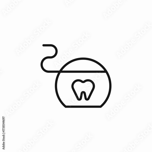 dental floss box icon sign vector
