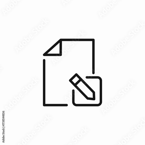 document edit pencil icon sign vector