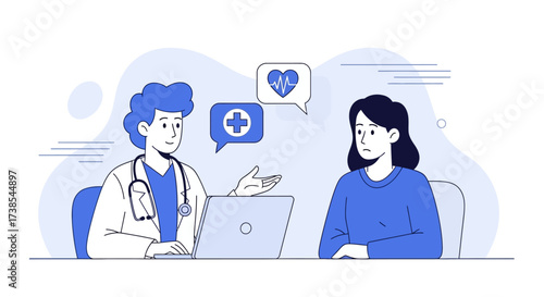 Doctor Consulting with Patient Discussing Health and Medical Treatment Options During Appointment