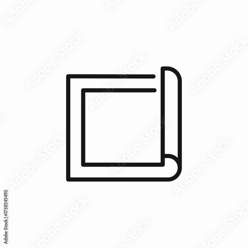 empty scroll document icon sign vector