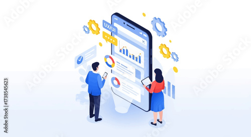 Digital Data Analysis and Business Intelligence Insights for Mobile Device Users Tracking Business Performance Metrics