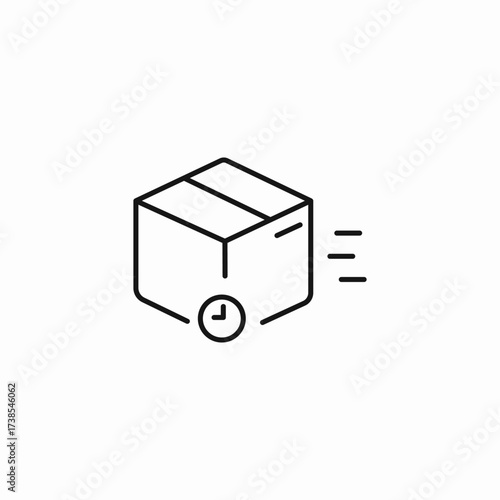 package delivery time icon sign vector