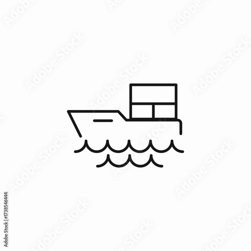 shipping boat icon icon sign vector