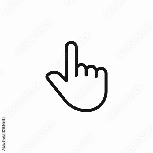 simple click cursor icon sign vector