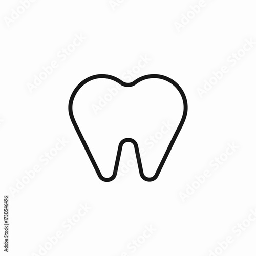 single tooth icon icon sign vector