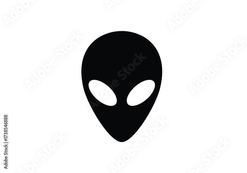 Vector art of alien head icon vector